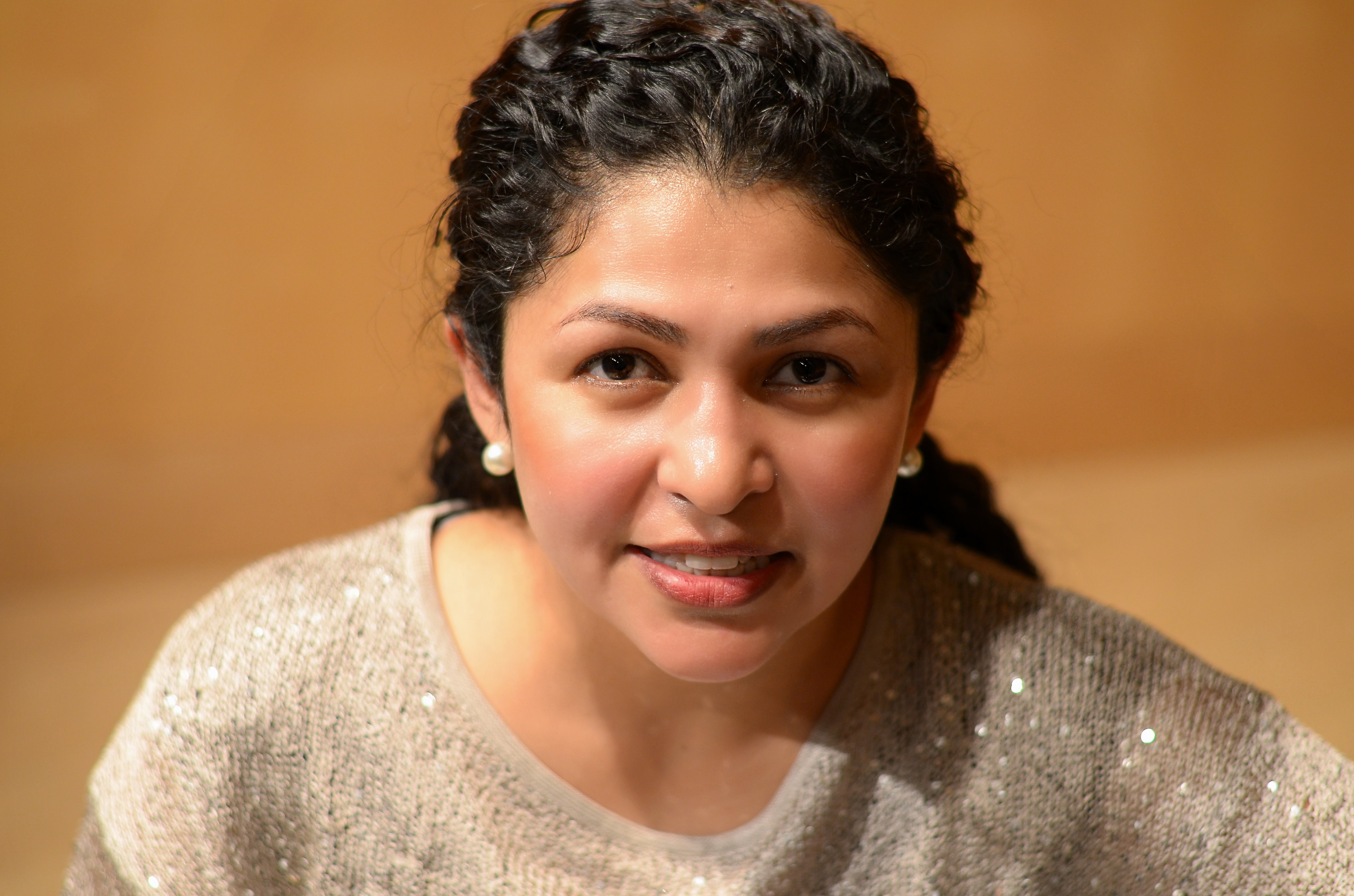 Aura portrait in warm light