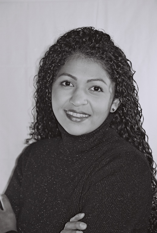 Classic black and white portrait of Aura